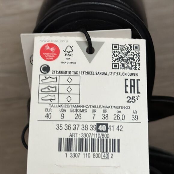 ZARA | Black | CHUNKY HIGH HEELED PLATFORM SANDALS - Picture 8 of 11